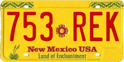 NM license plate 753REK