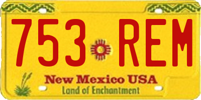 NM license plate 753REM