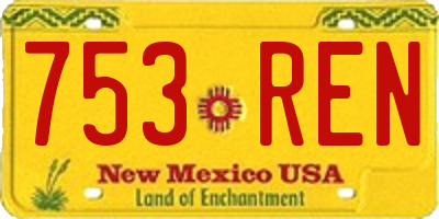 NM license plate 753REN