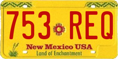NM license plate 753REQ