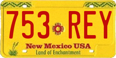NM license plate 753REY