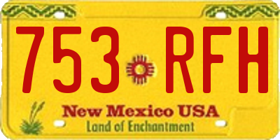 NM license plate 753RFH