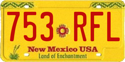 NM license plate 753RFL