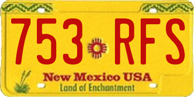 NM license plate 753RFS