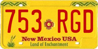 NM license plate 753RGD