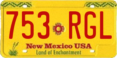 NM license plate 753RGL