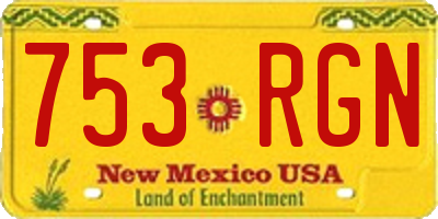 NM license plate 753RGN