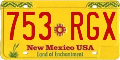 NM license plate 753RGX