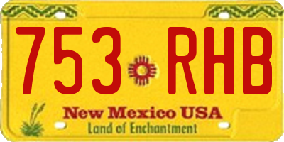 NM license plate 753RHB