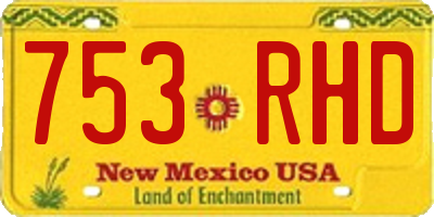 NM license plate 753RHD