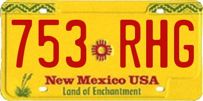 NM license plate 753RHG