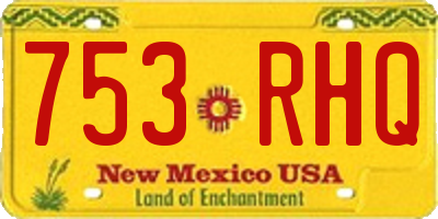 NM license plate 753RHQ