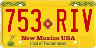 NM license plate 753RIV