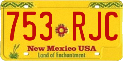 NM license plate 753RJC