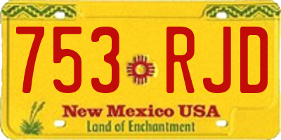 NM license plate 753RJD