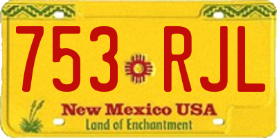 NM license plate 753RJL