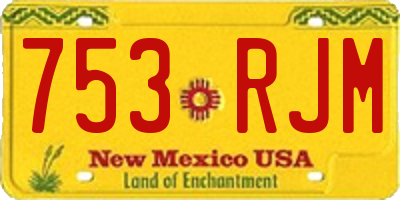 NM license plate 753RJM