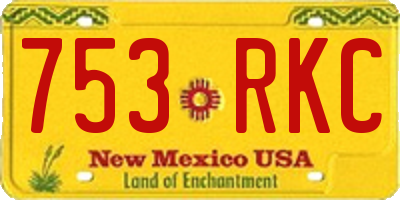 NM license plate 753RKC