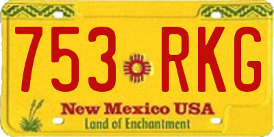 NM license plate 753RKG