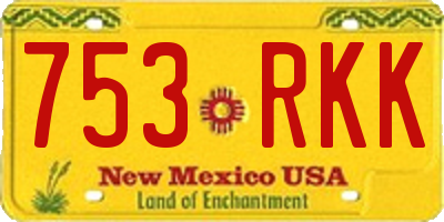 NM license plate 753RKK