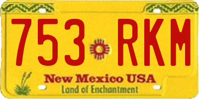 NM license plate 753RKM