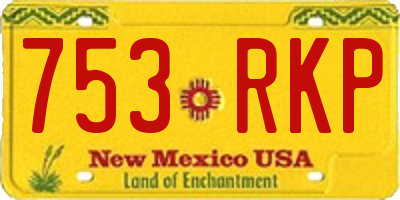 NM license plate 753RKP