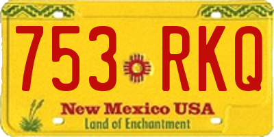 NM license plate 753RKQ