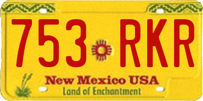 NM license plate 753RKR