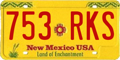 NM license plate 753RKS