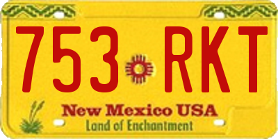 NM license plate 753RKT