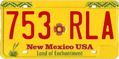 NM license plate 753RLA