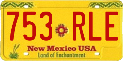 NM license plate 753RLE
