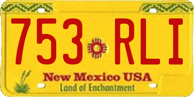 NM license plate 753RLI
