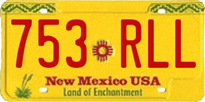 NM license plate 753RLL