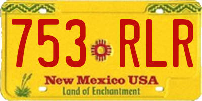 NM license plate 753RLR