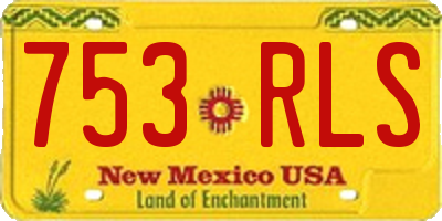 NM license plate 753RLS