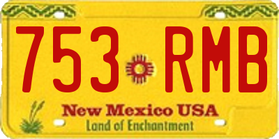 NM license plate 753RMB