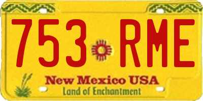 NM license plate 753RME