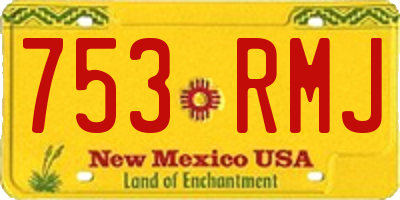NM license plate 753RMJ
