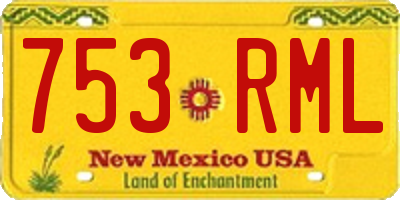 NM license plate 753RML