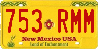 NM license plate 753RMM