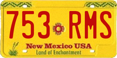 NM license plate 753RMS