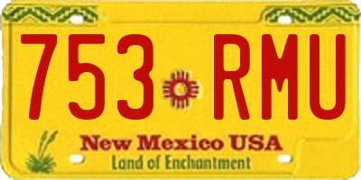 NM license plate 753RMU