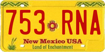 NM license plate 753RNA
