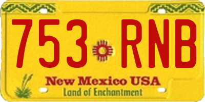 NM license plate 753RNB