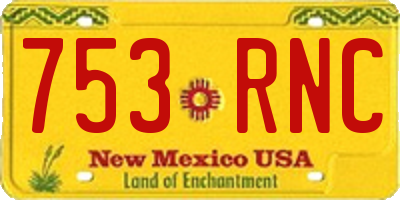 NM license plate 753RNC