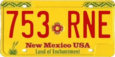 NM license plate 753RNE