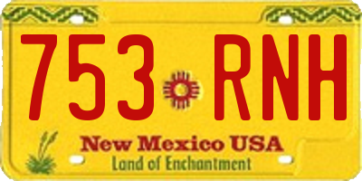 NM license plate 753RNH
