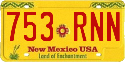 NM license plate 753RNN