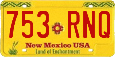NM license plate 753RNQ